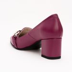 Pantofi Violet cu Toc Gros Vagam1316 - imagine 3