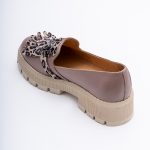 Pantofi Loafers Roz Pudra cu Franjuri si Talpa Inalta Vagam1749 - imagine 4
