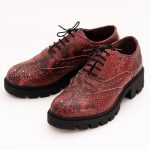 Pantofi Bordo cu Talpa Inalta 1157 - imagine 6