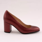 Pantofi Bordo cu Toc Gros Vagam0682 - imagine 5