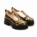 Pantofi Multicolori cu Fermoar si Talpa Inalta 1334 - imagine 2