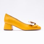 Pantofi Galbeni cu Toc Gros Scurt Vagam 1933 - imagine 2