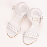 Sandale Albe cu Toc 1236 - imagine 6