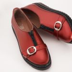 Balerini Bordo cu Talpa Inalta Vagam 1006