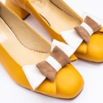 Pantofi Galbeni cu Toc Gros Scurt Vagam 1933 - imagine 4