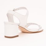 Sandale Albe cu Toc 1236 - imagine 3