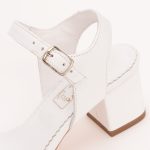Sandale Albe cu Toc 1236 - imagine 5