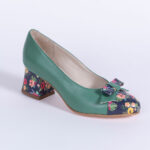 Pantofi Verzi cu Toc Gros Vagam0654