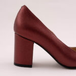 Pantofi Bordo cu Toc Gros Vagam0682 - imagine 4