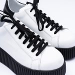 Pantofi Albi cu Siret si Talpa Inalta Vagam 1895 - imagine 3