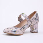 Pantofi Argintii Inflorati Vagam0600 - imagine 3