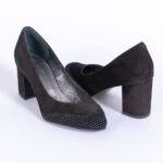 Pantofi Negri cu Toc Gros Vagam0658 - imagine 2