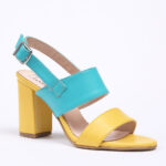 Sandale Galbene cu Toc Vagam 0603