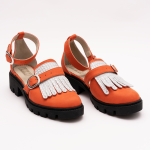 Pantofi Casual Decupati Portocalii Vagam 0936 - imagine 7