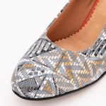 Pantofi Gri cu Toc Gros Vagam1126 - imagine 4