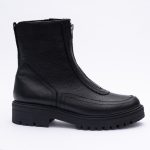 Ghete Negre Scurte cu Fermoar Vagam1822 - imagine 4