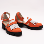 Pantofi Casual Decupati Portocalii Vagam 0936 - imagine 5