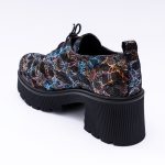 Pantofi Negri cu Imprimeu si Talpa Inalta Vagam 1948 - imagine 2