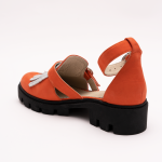 Pantofi Casual Decupati Portocalii Vagam 0936 - imagine 2