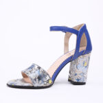 Sandale Albastre cu Toc Vagam 0604 - imagine 2