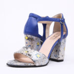 Sandale Albastre cu Toc Vagam 0604 - imagine 3
