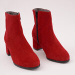 Ghete Scurte Rosii cu Toc Vagam0706 - imagine 6