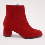 Ghete Scurte Rosii cu Toc Vagam0706 - imagine 2