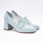 Pantofi Bleu cu Toc Gros Scurt Vagam 1935