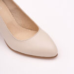 Pantofi Crem cu Toc Gros Vagam0758 - imagine 3