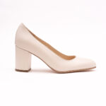 Pantofi Crem cu Toc Gros Vagam0758 - imagine 5