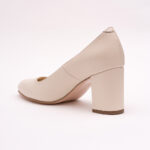 Pantofi Crem cu Toc Gros Vagam0758 - imagine 6
