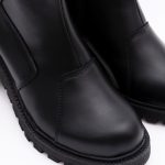 Ghete Scurte Negre cu Fermoar Lateral Vagam1659 - imagine 4