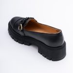 Pantofi Loafers Negri cu Talpa Inalta Vagam1748 - imagine 6
