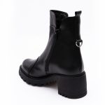 Ghete Scurte Negre cu Fermoar Lateral Vagam1659 - imagine 2