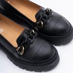Pantofi Loafers Negri cu Talpa Inalta Vagam1748 - imagine 3
