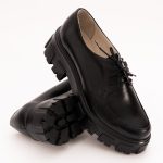 Pantofi Negri cu Talpa Inalta Vagam 1145 - imagine 6