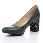 Pantofi Verzi cu Toc Gros Vagam0154 - imagine 2