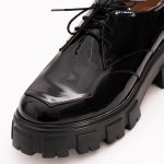 Pantofi Negri Lacuiti cu Talpa Inalta Vagam 1141 - imagine 4