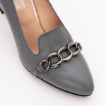 Pantofi Gri cu Toc Mic Subtire Vagam1321 - imagine 3
