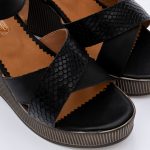 Sandale Negre cu Talpa Inalta Tip Platforma Vagam 1805 - imagine 4