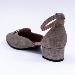 Pantofi Maro Decupati cu Toc Scurt Vagam1995 - imagine 3