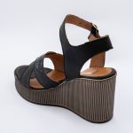 Sandale Negre cu Talpa Inalta Tip Platforma Vagam 1805 - imagine 3