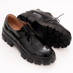 Pantofi Negri Lacuiti cu Talpa Inalta Vagam 1141 - imagine 6