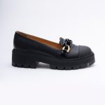 Pantofi Loafers Negri cu Talpa Inalta Vagam1748 - imagine 5