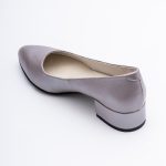 Pantofi Gri Sidefat cu Toc Gros Scurt Vagam1732 - imagine 5