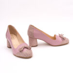 Pantofi Lila cu Toc Gros Vagam0821 - imagine 2