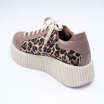 Pantofi Roz Pudra cu Siret si Talpa Inalta Vagam 1900 - imagine 3