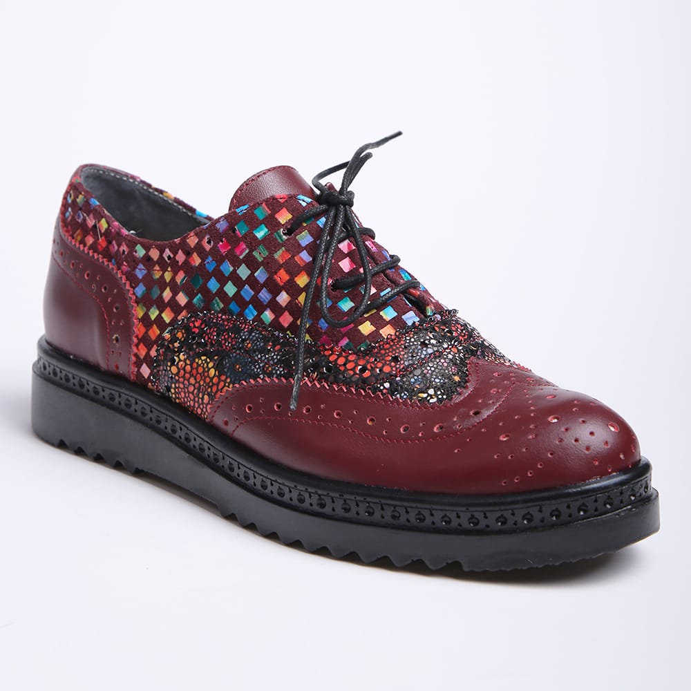 32Pantofi-Oxford-Bordo-Vagam0301 Pantofi Oxford Bordo Vagam0301 - imagine 1