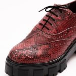 Pantofi Bordo cu Talpa Inalta 1162 - imagine 4