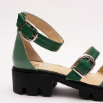 Pantofi Casual Decupati Verzi Vagam 0940 - imagine 4